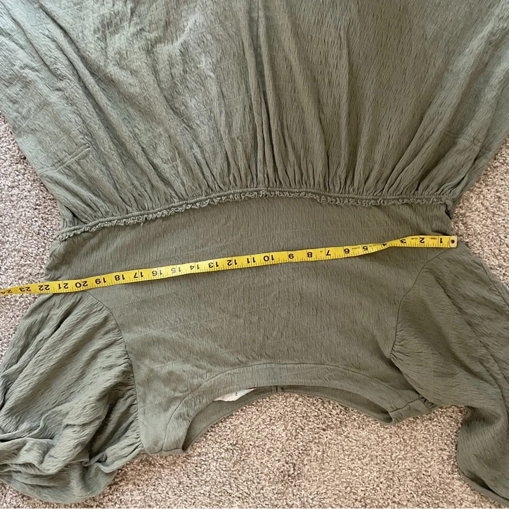FP Beach  Green Textured Smock Jumpsuit Romper - Picture 5 of 6